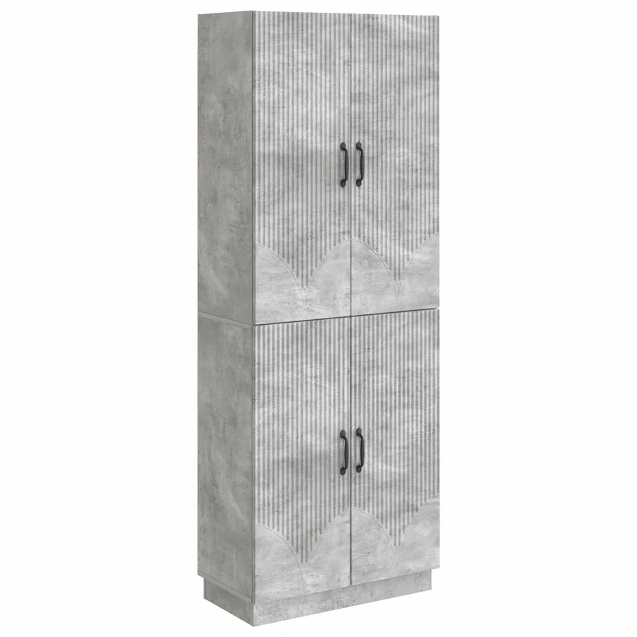 Ensemble de Meubles 2 pcs Gris béton Bois d'ingénierie - 2