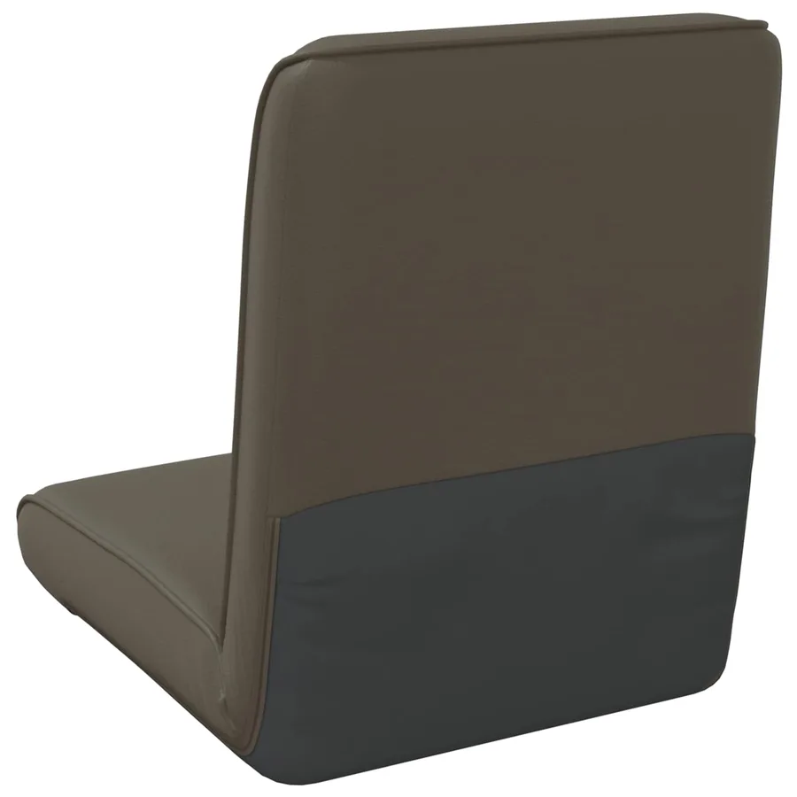 Fauteuil de sol ajustable Gris Simili cuir - 6