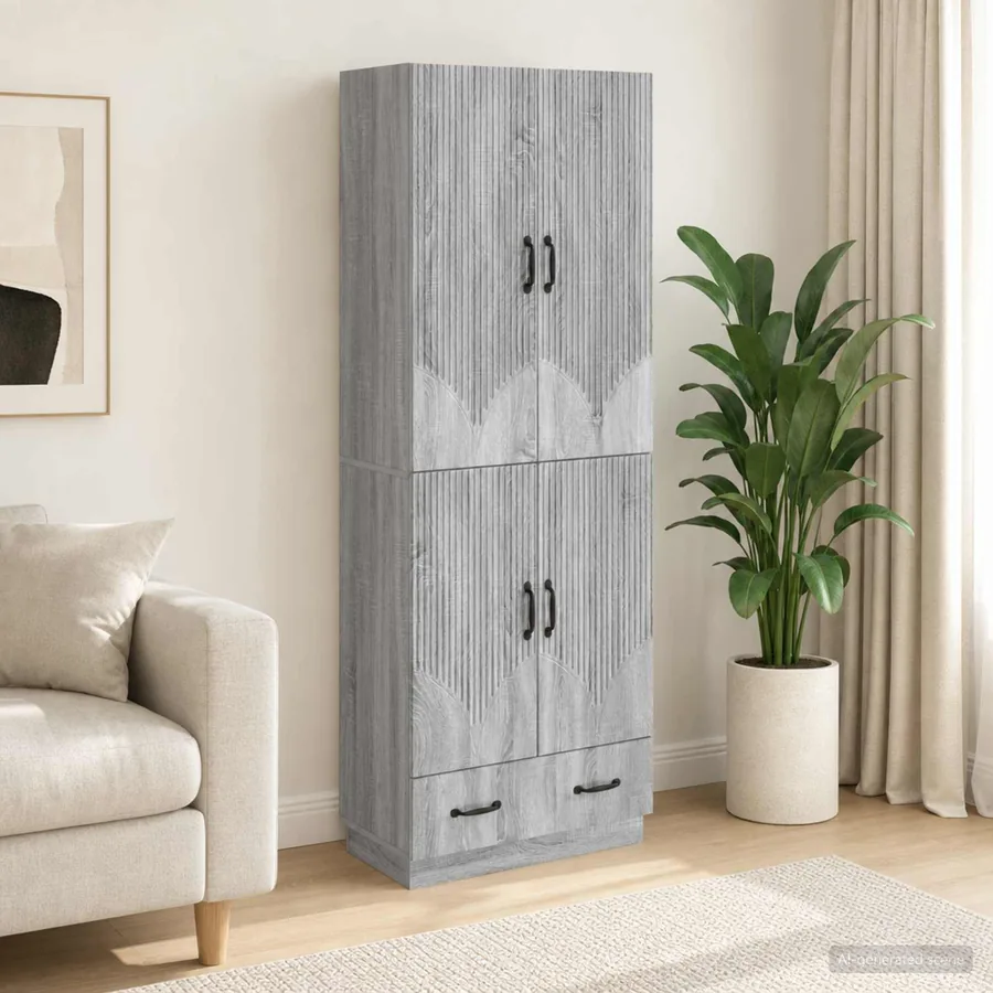 Ensemble de Meubles 2 pcs Sonoma gris Bois d'ingénierie