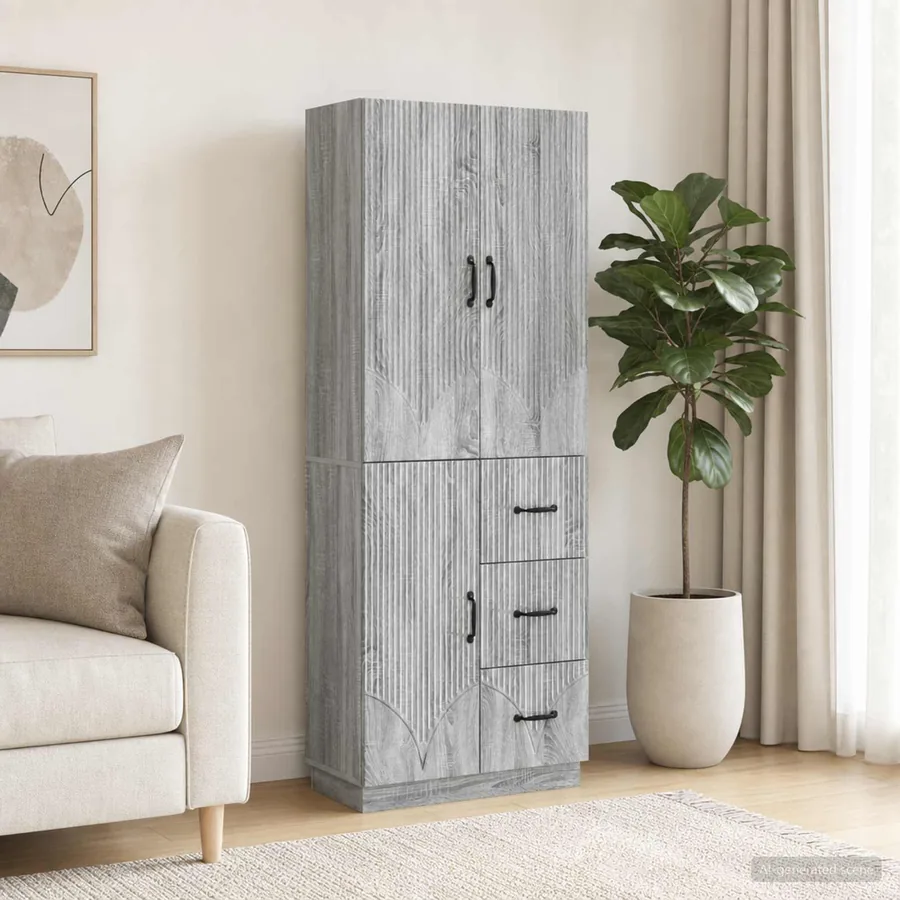 Ensemble de Meubles 2 pcs Sonoma gris Bois d'ingénierie