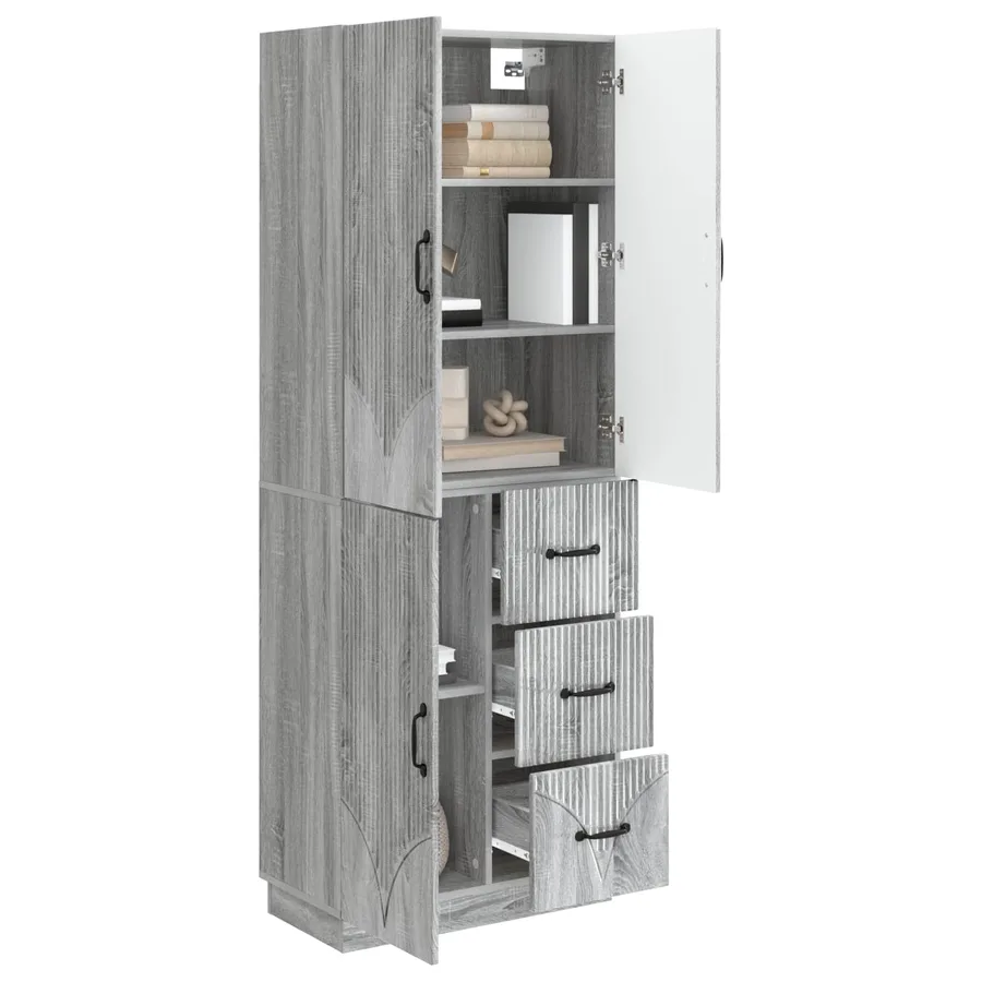 Ensemble de Meubles 2 pcs Sonoma gris Bois d'ingénierie - 3