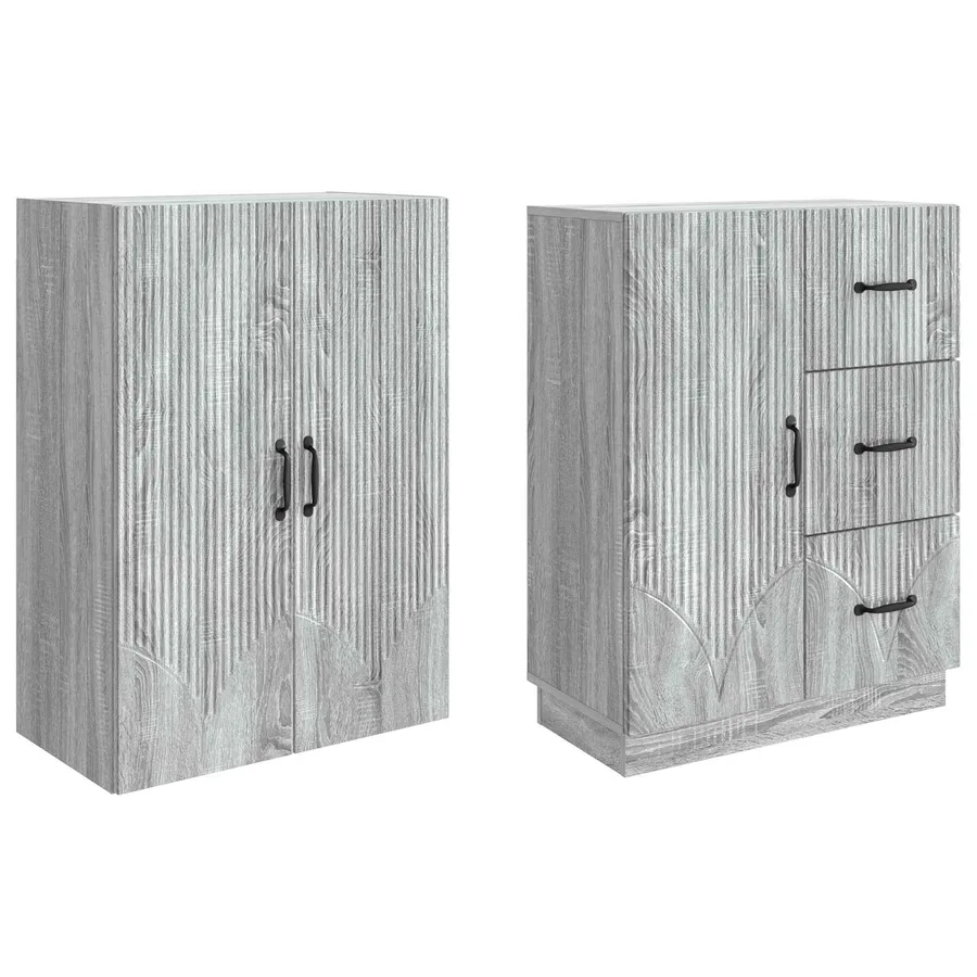 Ensemble de Meubles 2 pcs Sonoma gris Bois d'ingénierie - 4