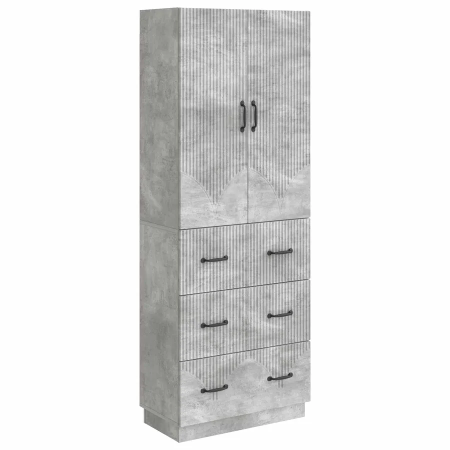 Ensemble de Meubles 2 pcs Gris béton 66 x 34,5 x 87 cm - 2