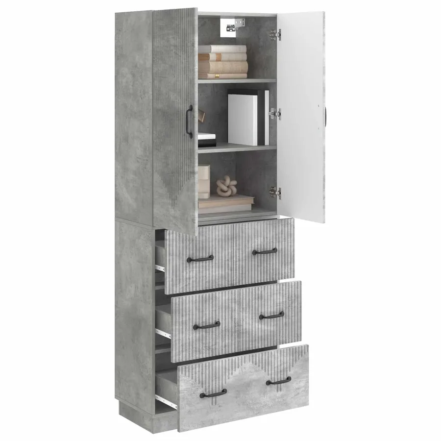 Ensemble de Meubles 2 pcs Gris béton 66 x 34,5 x 87 cm - 3