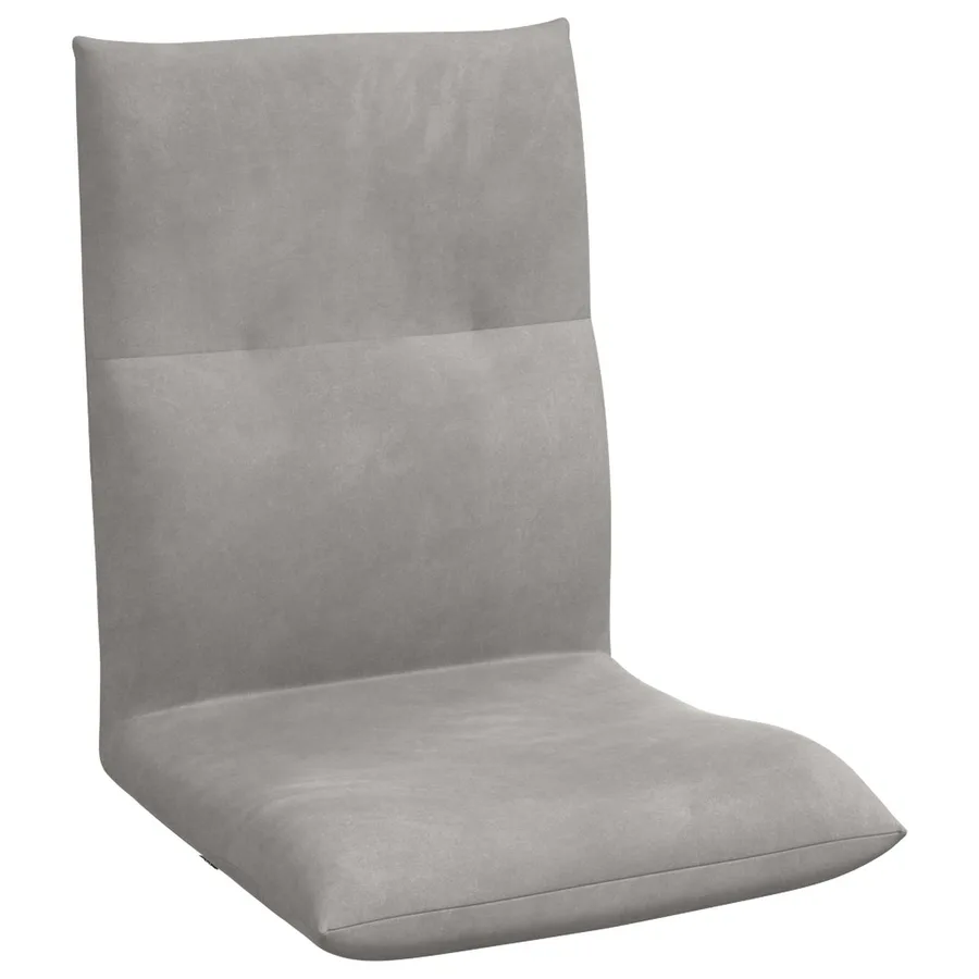Fauteuil de sol ajustable Gris clair Velours - 2