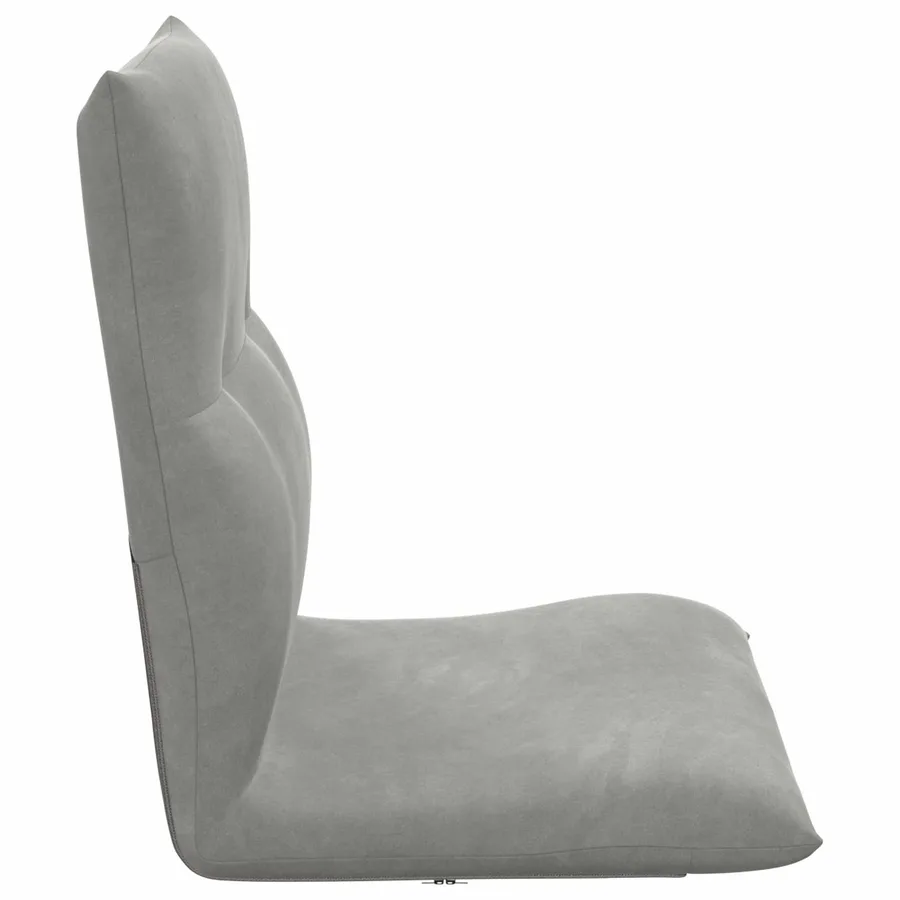 Fauteuil de sol ajustable Gris clair Velours - 5