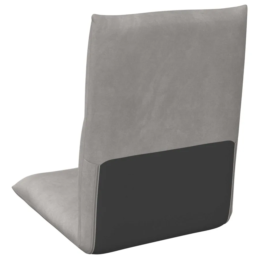 Fauteuil de sol ajustable Gris clair Velours - 6