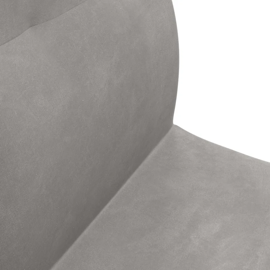 Fauteuil de sol ajustable Gris clair Velours - 7