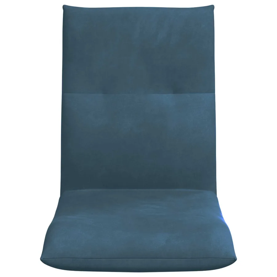 Fauteuil de sol ajustable Bleu Velours - 4