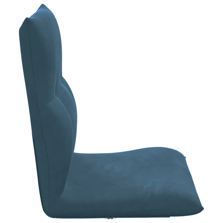Fauteuil de sol ajustable Bleu Velours - 5