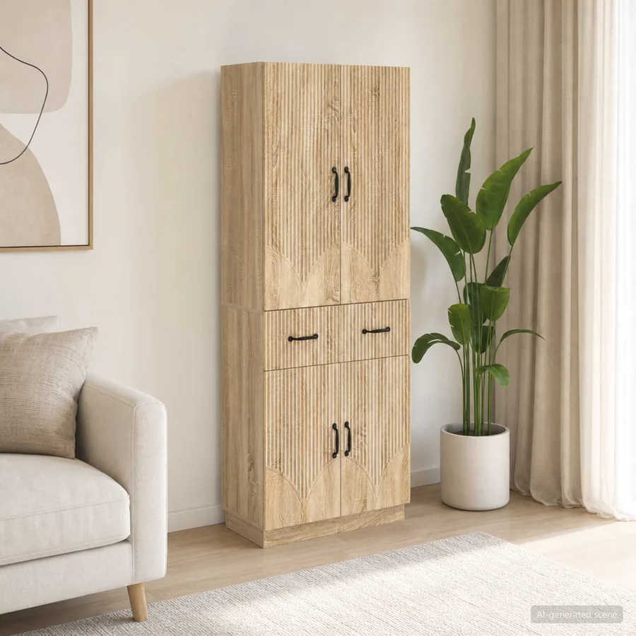 Ensemble de Meubles 2 pcs Chêne Sonoma Bois d'ingénierie
