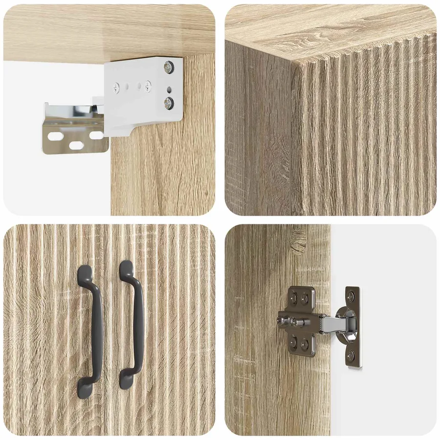 Ensemble de Meubles 2 pcs Chêne Sonoma Bois d'ingénierie - 8