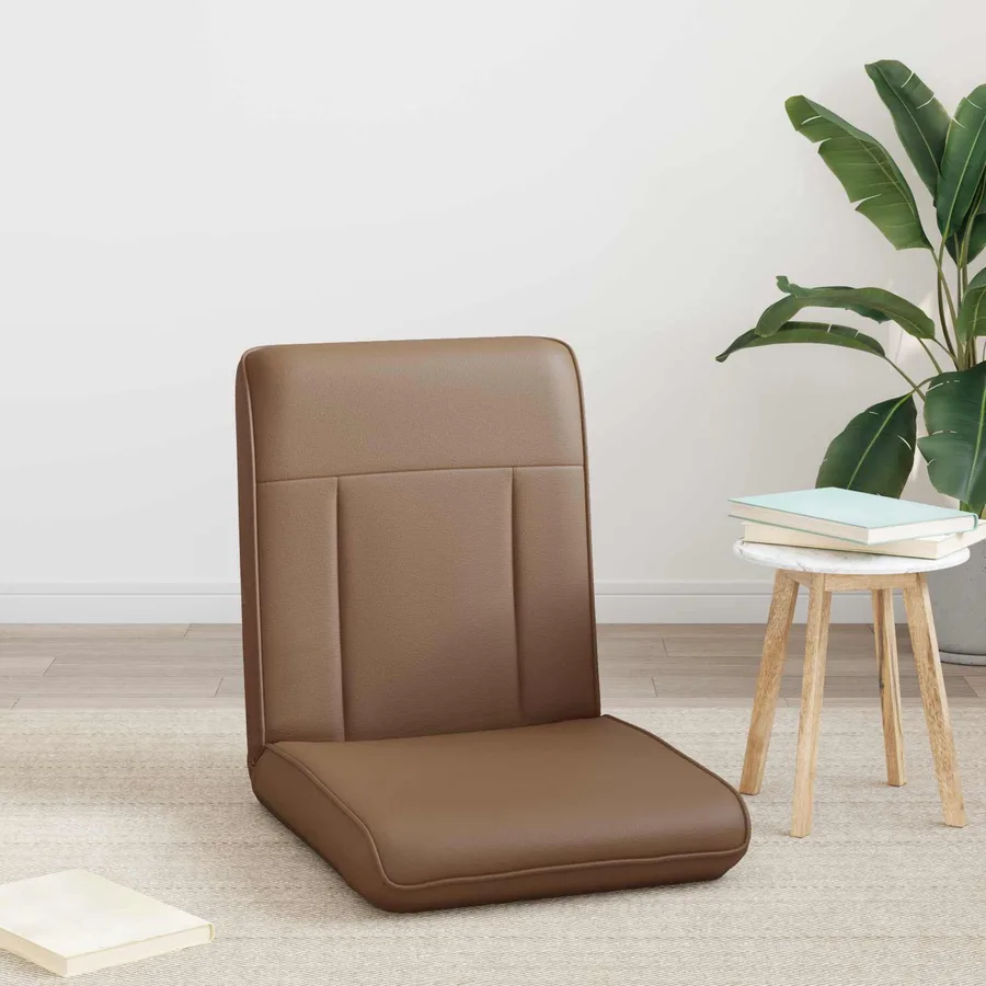 Fauteuil de sol ajustable Cappuccino Simili cuir - 3