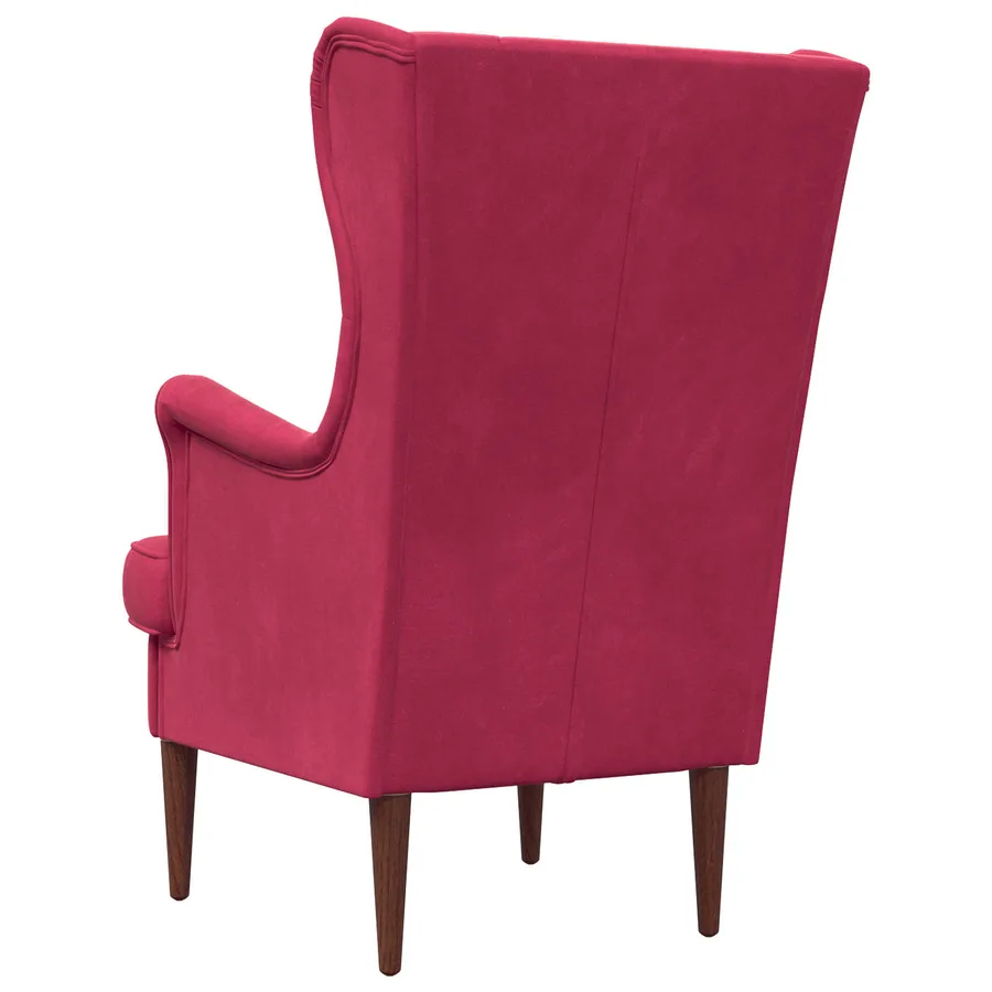 Fauteuil Bordeaux Velours - 6