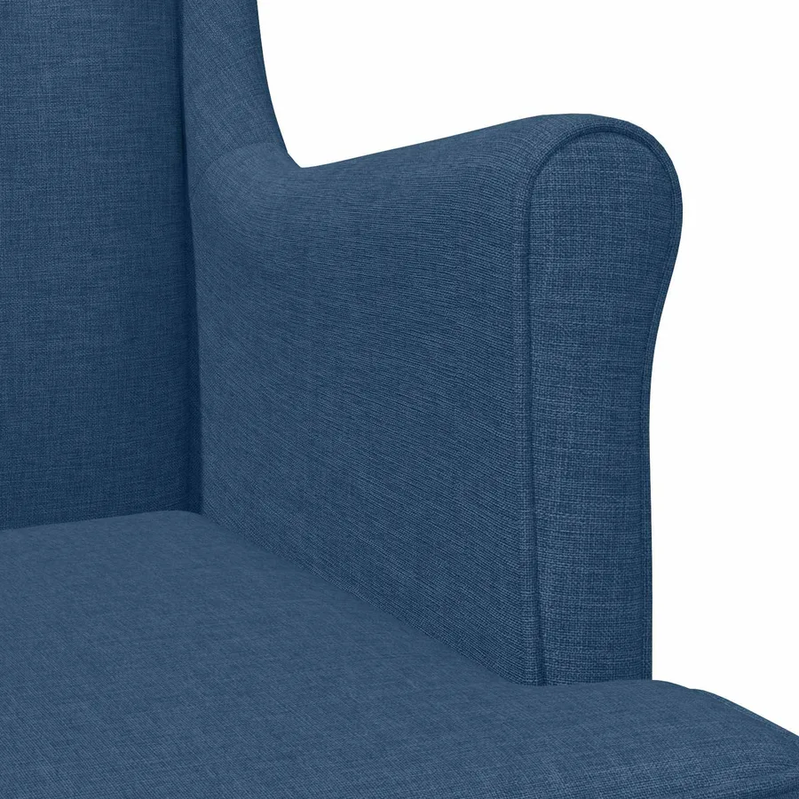 Fauteuil Bleu Tissu - 7