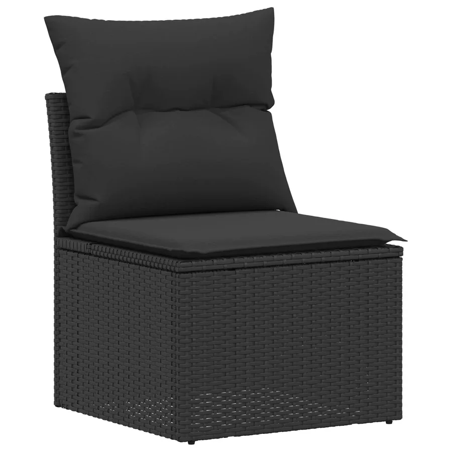 Ensemble de Canapés 6 pcs 4-Nombre de places Noir - 4