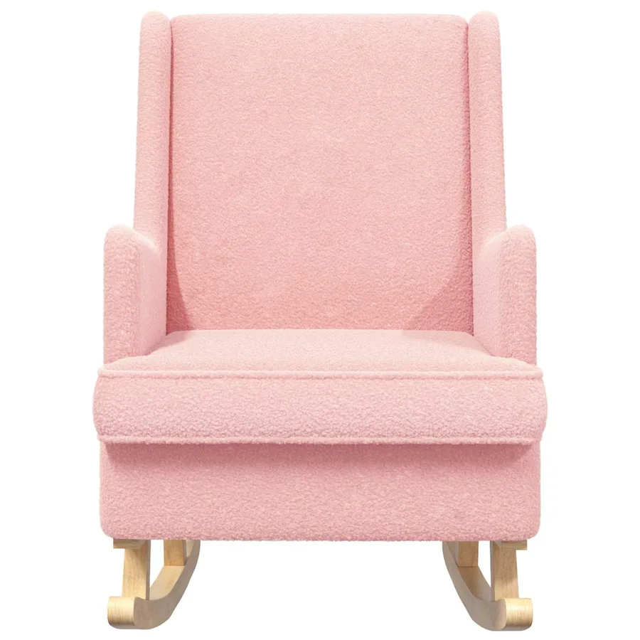 Chaise à bascule Rose 62 x 80 x 85 cm Bouclé - 4