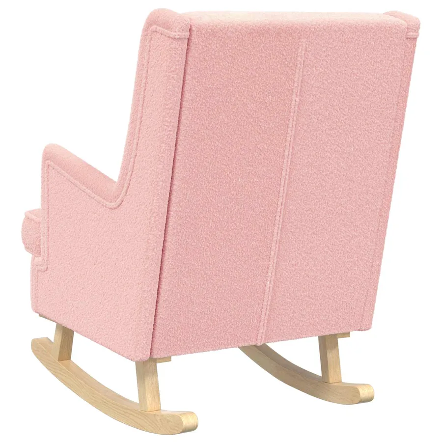 Chaise à bascule Rose 62 x 80 x 85 cm Bouclé - 6