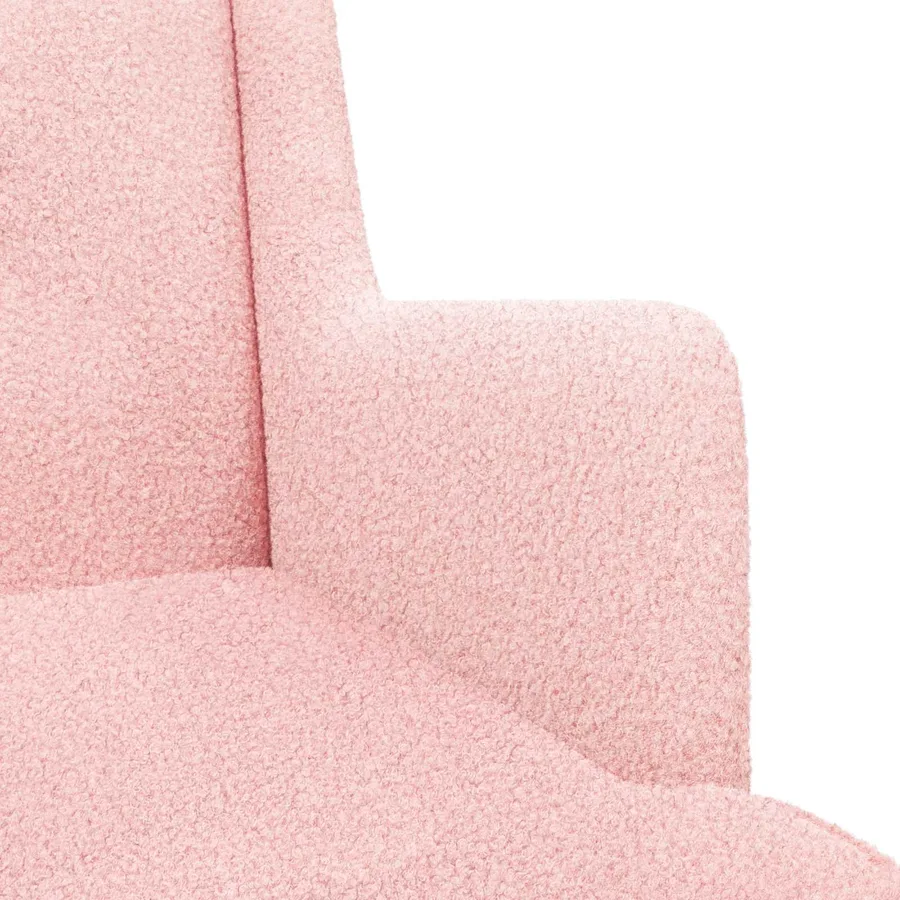 Chaise à bascule Rose 62 x 80 x 85 cm Bouclé - 7