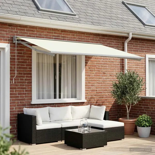 Toile de rechange pour auvent Crème 600 × 350 cm Polyester