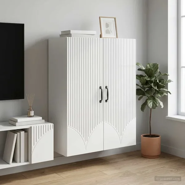 Armoire Murale Blanc brillant 66 x 34,5 x 90 cm
