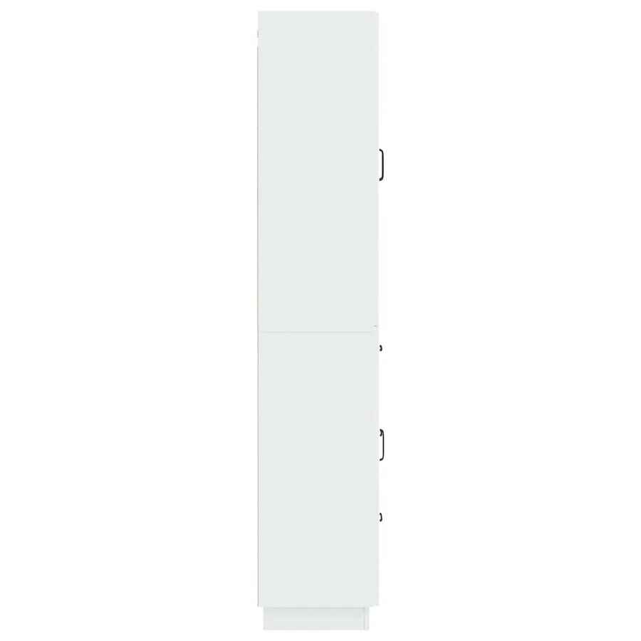 Ensemble de Meubles 2 pcs Blanc brillant Bois d'ingénierie - 6