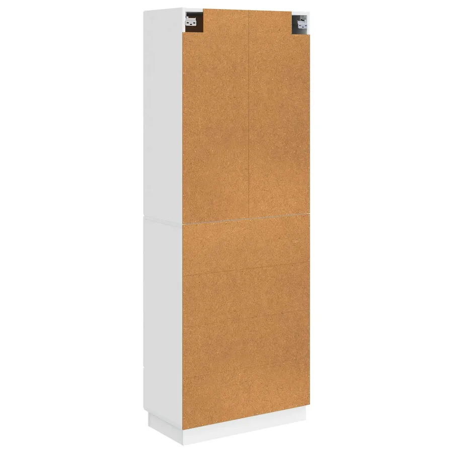 Ensemble de Meubles 2 pcs Blanc brillant Bois d'ingénierie - 7
