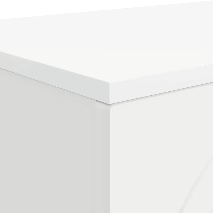 Table basse Blanc 102 x 35 x 75 cm Bois d'ingénierie - 8