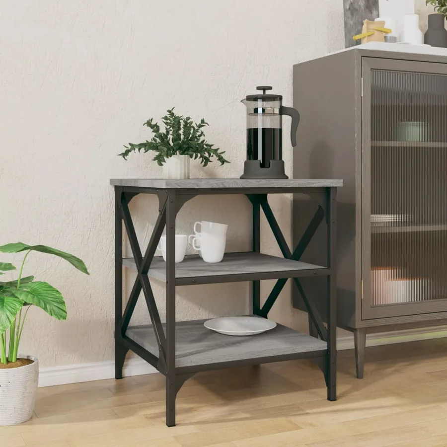 Table d'appoint Sonoma gris 40x42x50 cm Bois d'ingénierie - 3