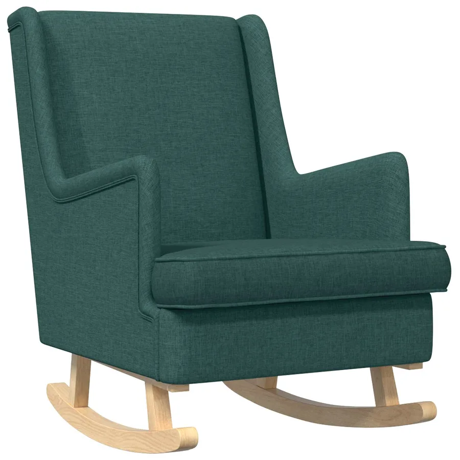 Chaise à bascule Vert foncé 62 x 80 x 85 cm tissu - 2