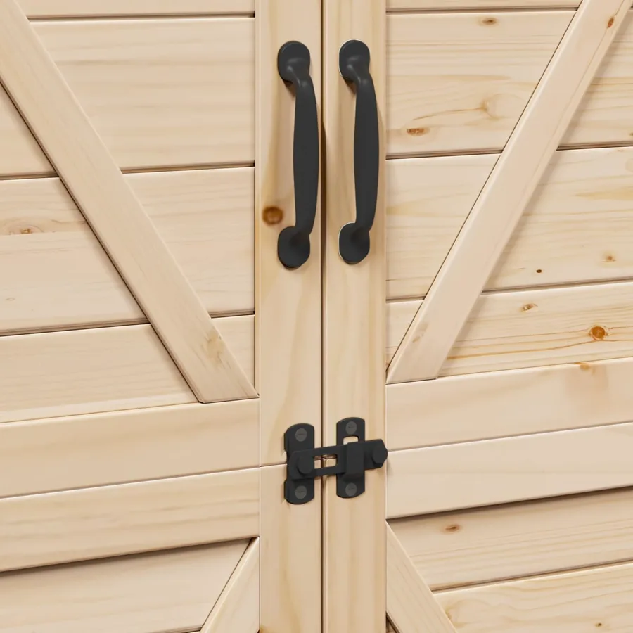 Abri de jardin Naturel 106 x 56 x 176,5 cm Bois de Sapin Massif - 9