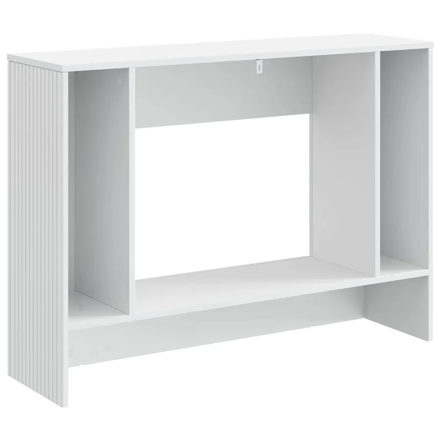 Table console Blanc Brillant 101 x 29 x 74 cm Bois d’ingénierie - 7