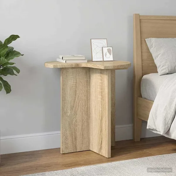 Table d'appoint avec stockage 2 pcs Chêne Sonoma Ø 39 x 38 cm