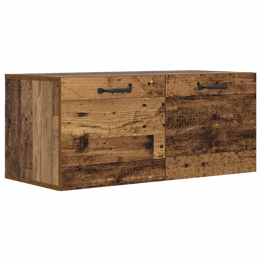 Meuble mural Montage mural Bois ancien 80 x 36,5 x 35 cm