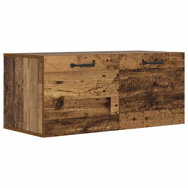 Meuble mural Montage mural Bois ancien 80 x 36,5 x 35 cm
