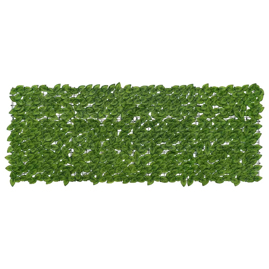 Écran de balcon avec feuilles Vert et jaune 200 x 75 cm