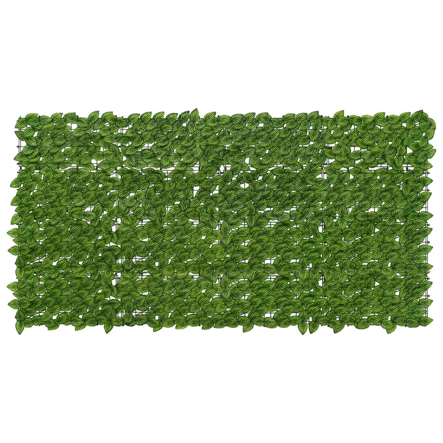 Écran de balcon avec feuilles Vert et jaune 200 x 100 cm