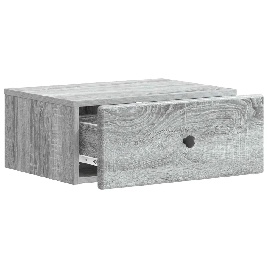 Cabinet de chevet mural 2 pcs Sonoma gris 49 x 34,5 x 20 cm - 6