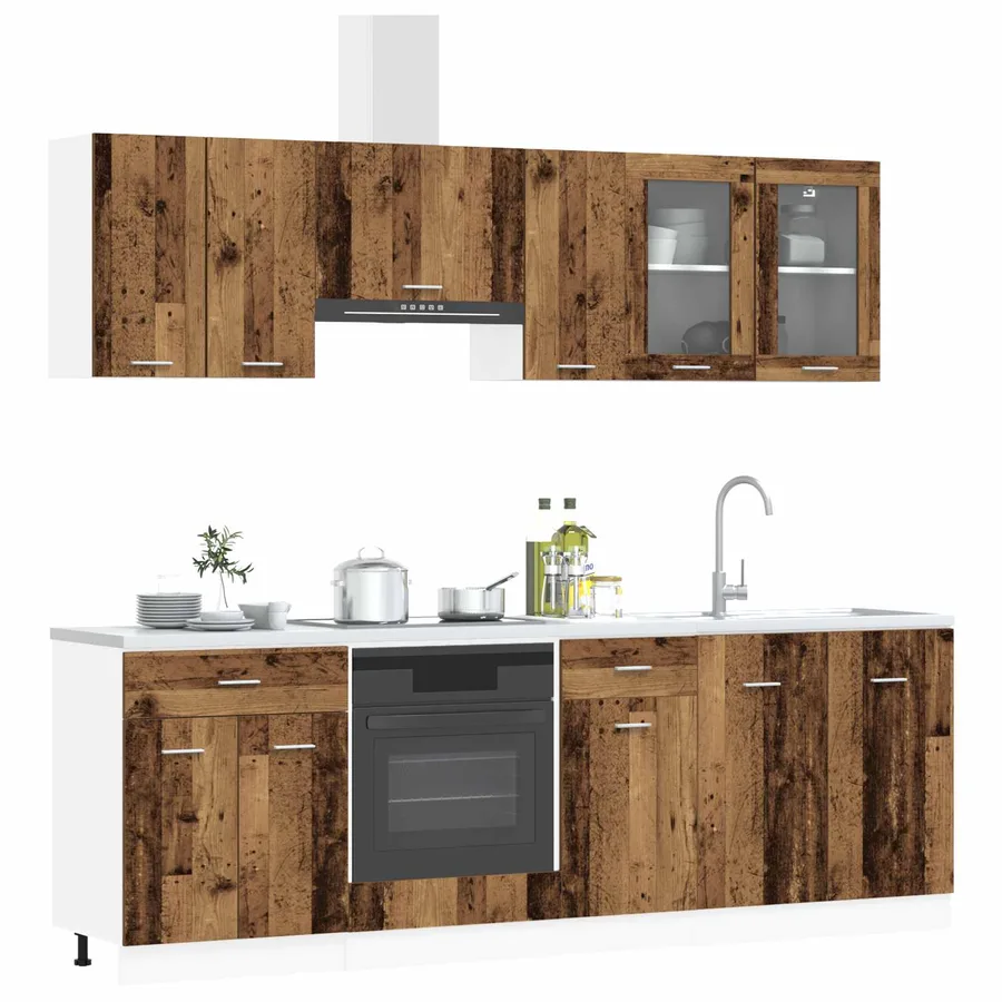 Unité de cuisine Lyon 8 pcs Bois d'ingénierie - 3