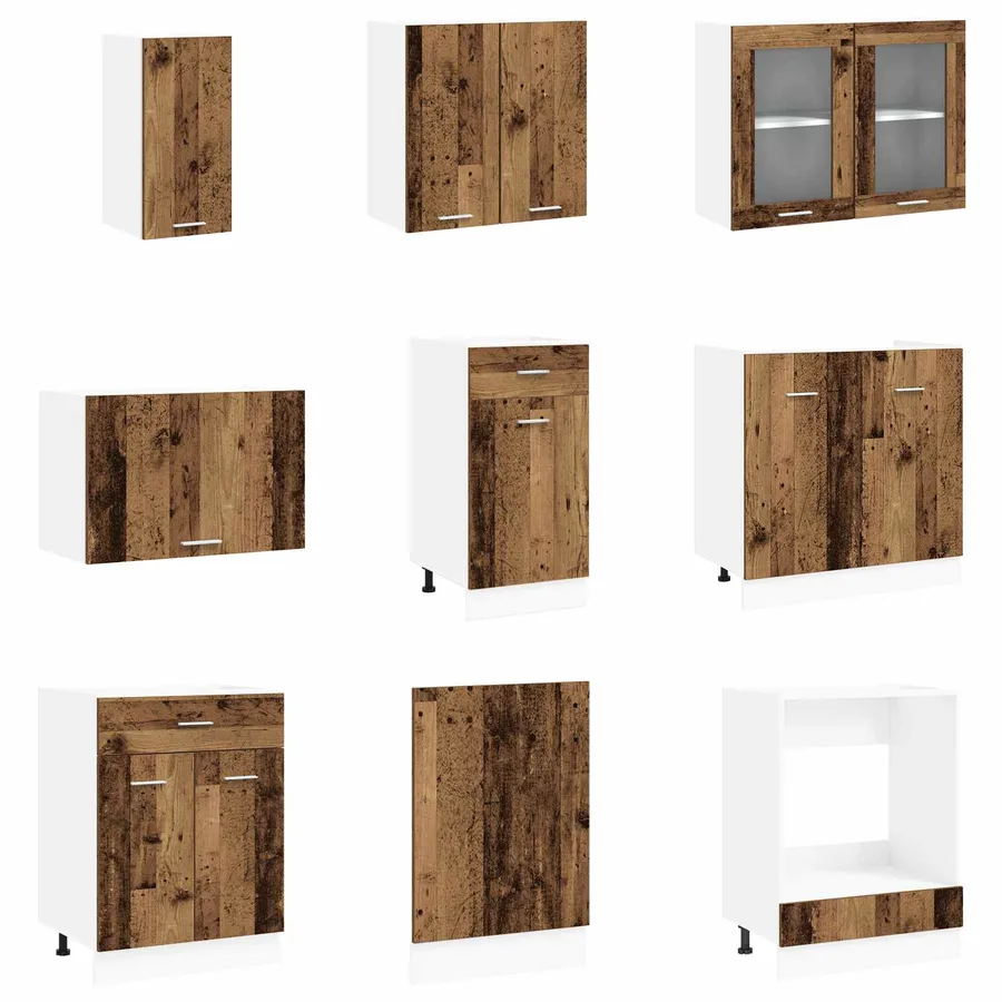 Unité de cuisine Lyon 8 pcs Bois d'ingénierie - 4