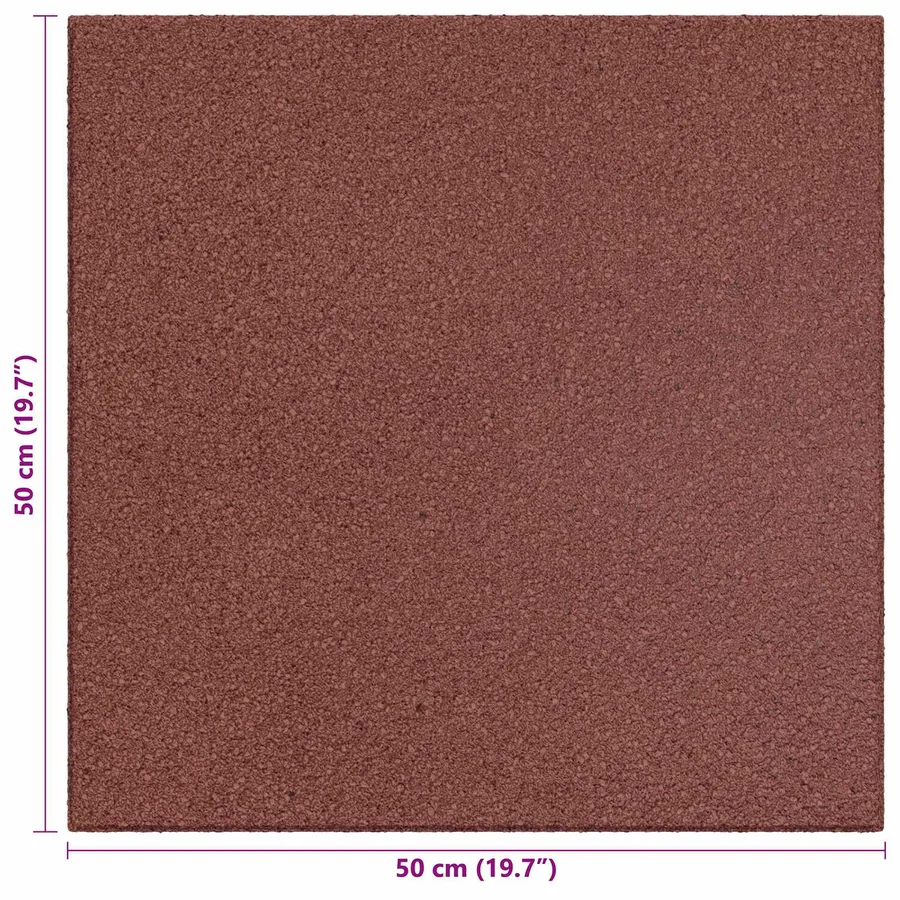 Dalles de Protection Anti-Chute 12 pcs Rouge 50 x 50 cm - 6