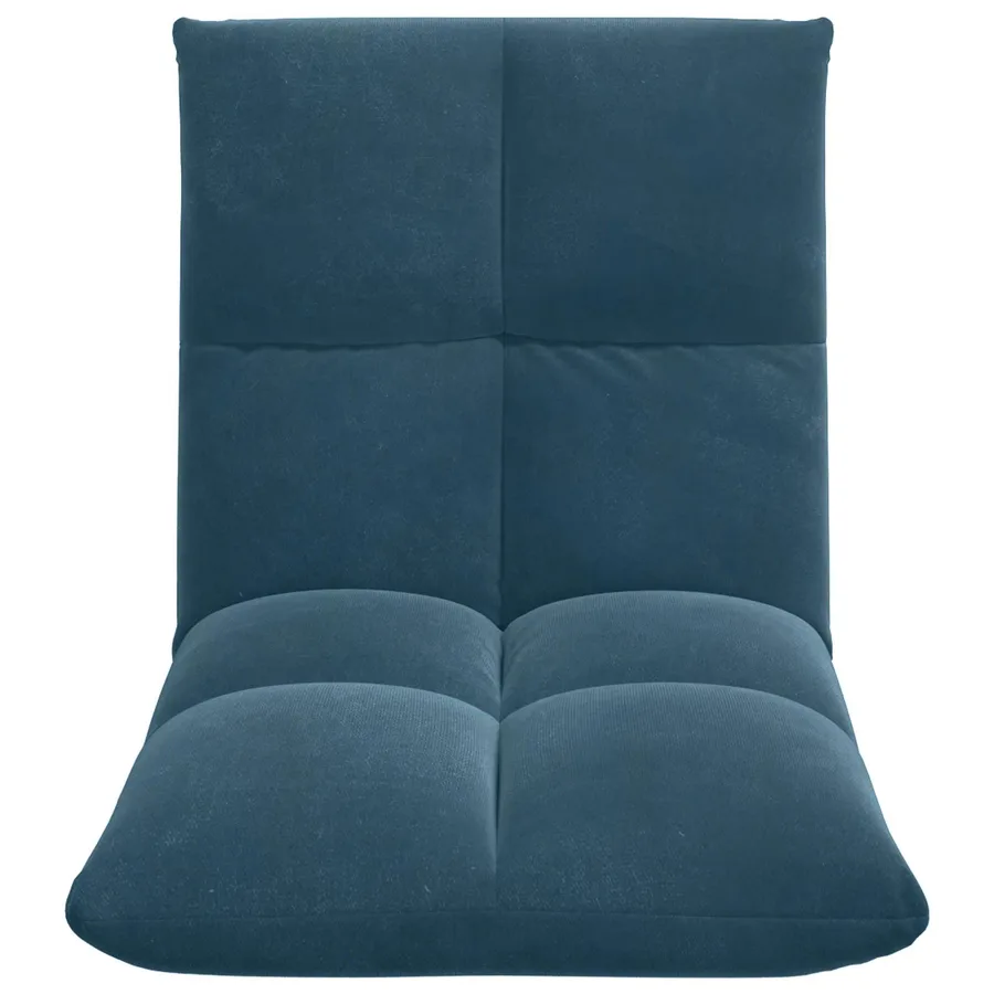 Fauteuil de sol ajustable Bleu Velours - 4