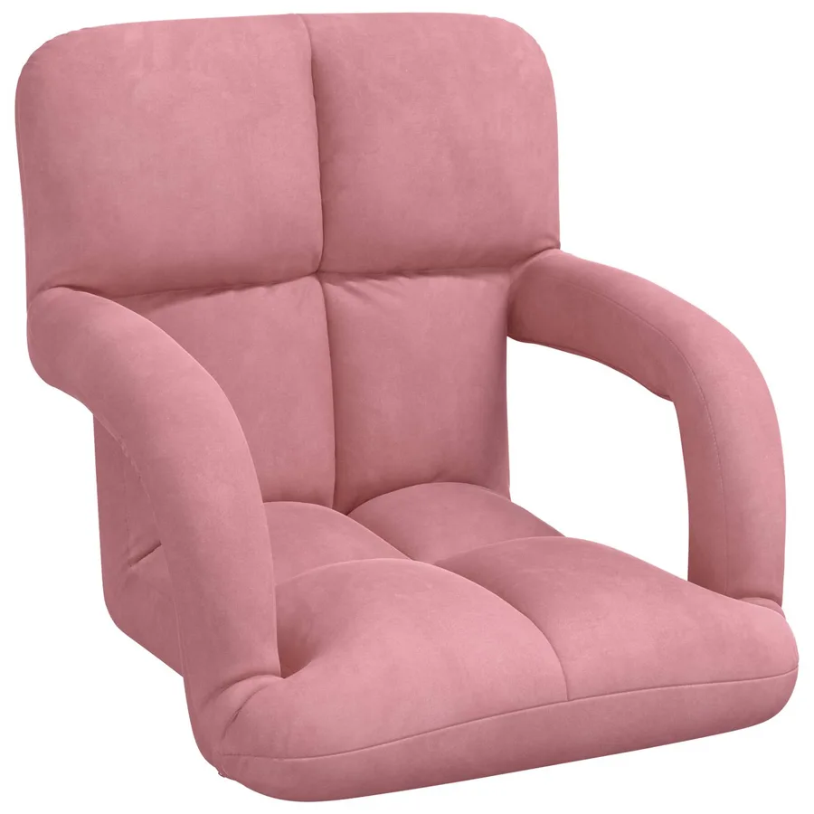 Fauteuil de sol ajustable Rose Velours - 2