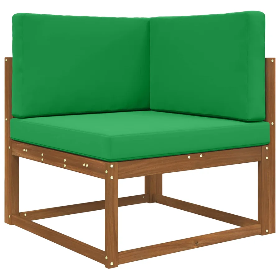 Coussin de canapé d'extérieur 3 pcs Vert Polyester - 3
