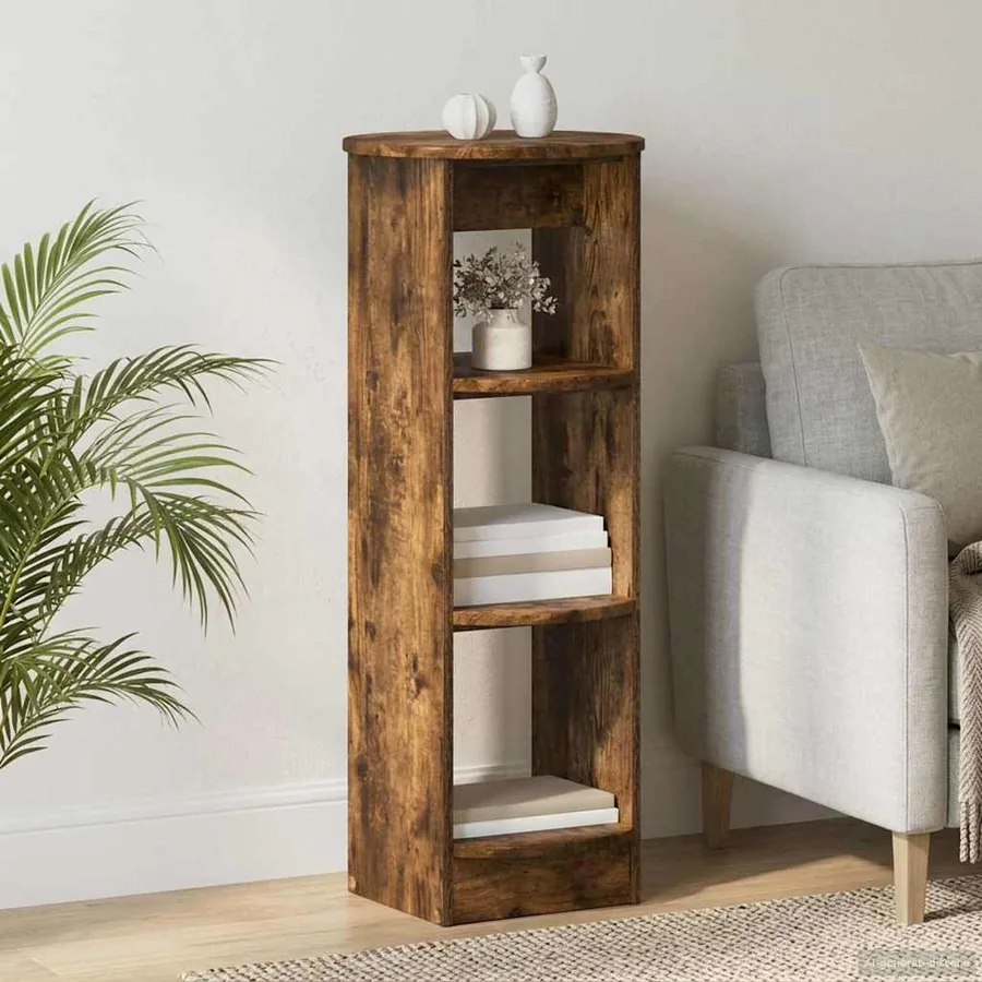 Meuble d'appoint Chêne Fumé 40 x 40 x 100 cm Bois d’ingénierie