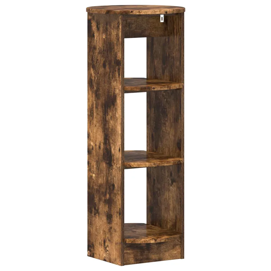 Meuble d'appoint Chêne Fumé 40 x 40 x 100 cm Bois d’ingénierie - 6