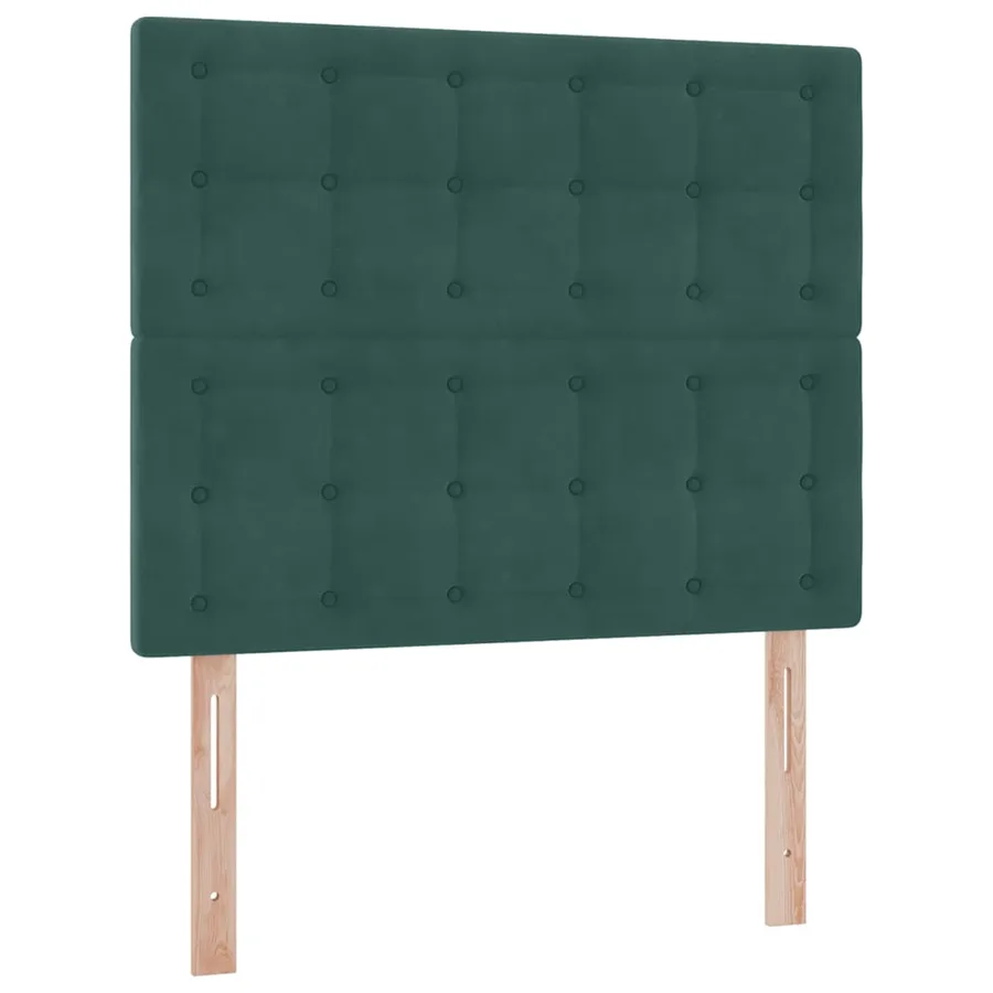 Lit de rangement LED avec matelas Vert foncé 120 x 190 cm - 8