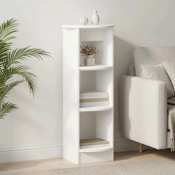 Meuble d'appoint Blanc 40 x 40 x 100 cm Bois d’ingénierie