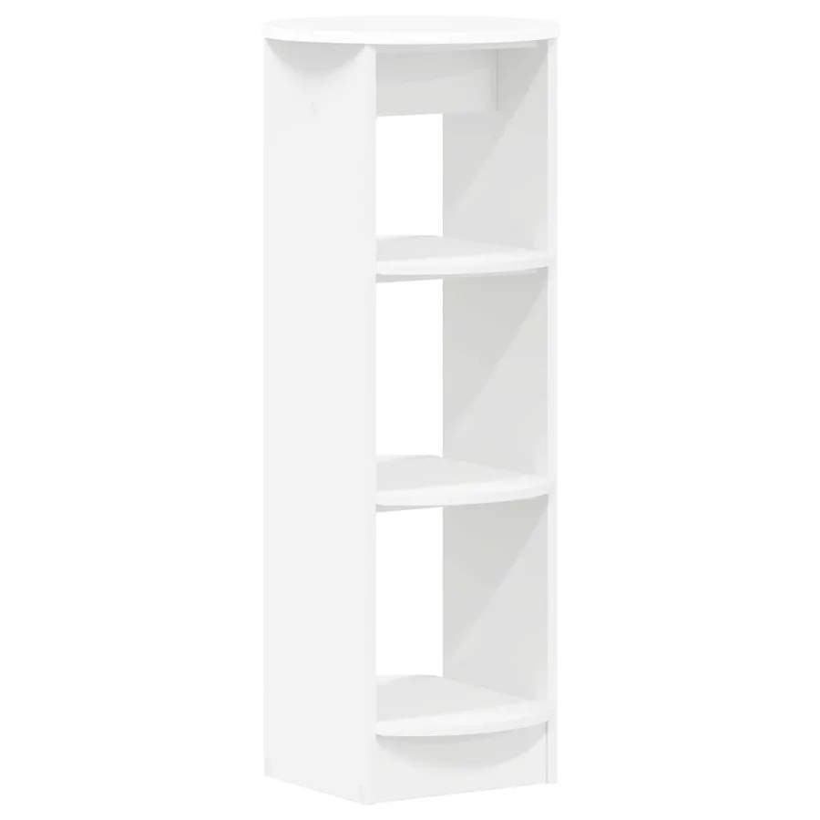 Meuble d'appoint Blanc 40 x 40 x 100 cm Bois d’ingénierie - 2