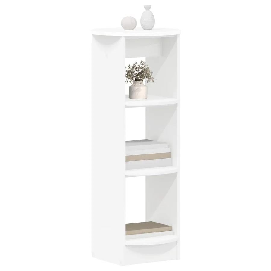 Meuble d'appoint Blanc 40 x 40 x 100 cm Bois d’ingénierie - 3